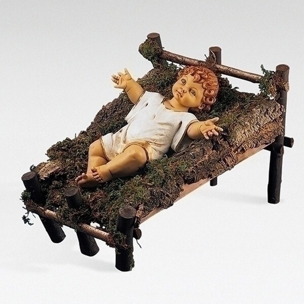 Fontanini Replacement baby jesus cradle nativity sculptural statues